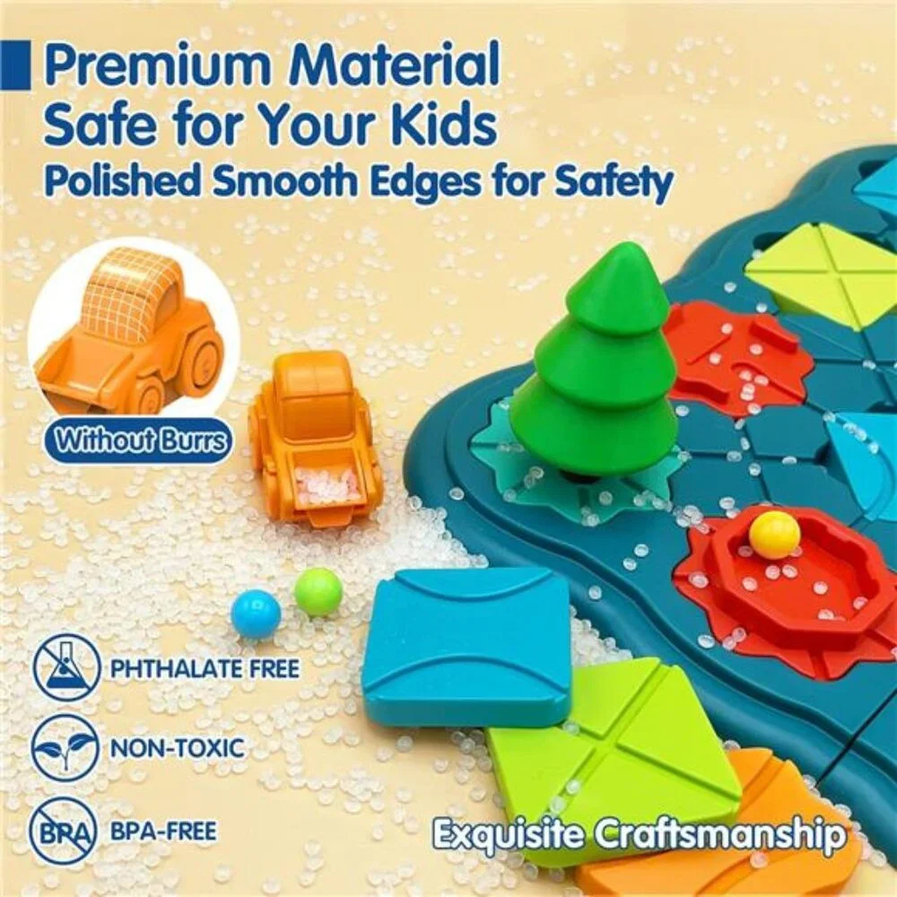 Kids Toys STEM Board Games Logic Road Builder Brain‎ Teasers Puzzles Boys Girls
